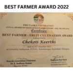 Best farmer 2022 certificate